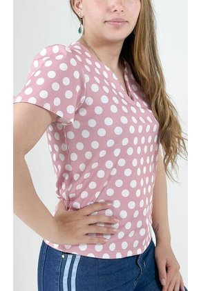 Camiseta Para Mujer Manga Corta Rosado Marca L&H