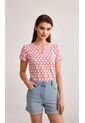 Camiseta Para Mujer Manga Corta Rosado Marca L&H de L&H
