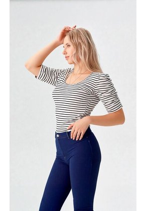 Camiseta Para Mujer Manga 3/4 Negro Marca L&H