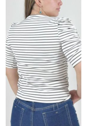 Camiseta Para Mujer Manga 3/4 Negro Marca L&H