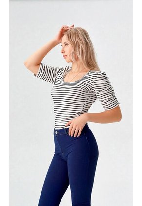 Camiseta Para Mujer Manga 3/4 Negro Marca L&H