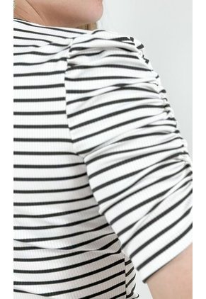 Camiseta Para Mujer Manga 3/4 Negro Marca L&H