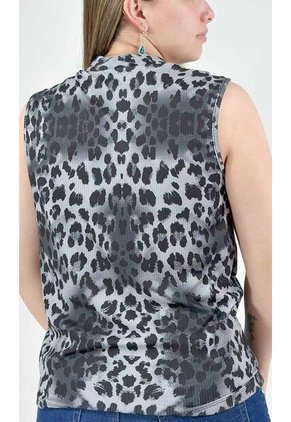 Camiseta Para Mujer Manga Sisa Gris Claro Marca L&H