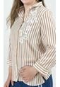 Blusa Para Mujer Manga 3/4 Beige Marca L&H de L&H