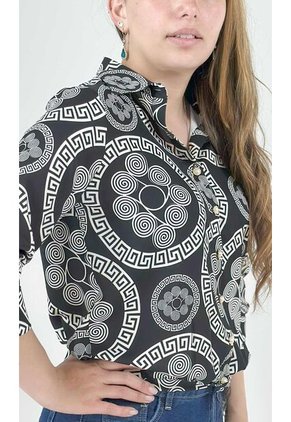 Blusa Para Mujer Manga 3/4 Negro Marca L&H