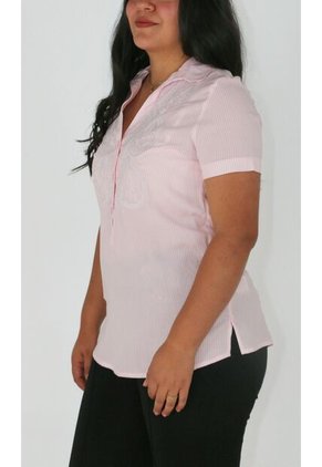 Blusa Para Mujer Manga Corta Rosado Marca L&H Ref. 1F412680