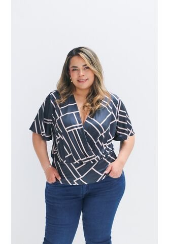 Camiseta Para Mujer. Manga Corta Azul Marca L&H Ref. 1F609177 L&H