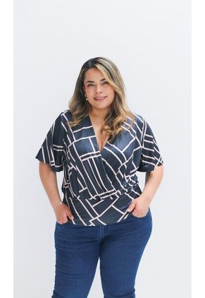 Camiseta Para Mujer. Manga Corta Azul Marca L&H Ref. 1F609177