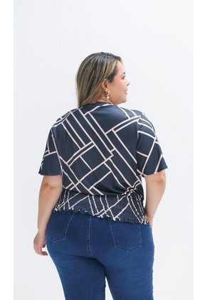 Camiseta Para Mujer. Manga Corta Azul Marca L&H Ref. 1F609177