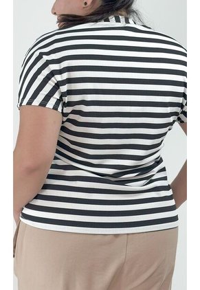 Camiseta Para Mujer. Manga 3/4 Negro Marca L&H