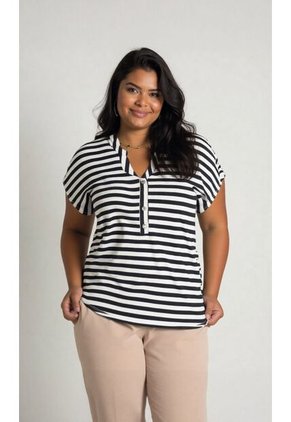 Camiseta Para Mujer. Manga 3/4 Negro Marca L&H