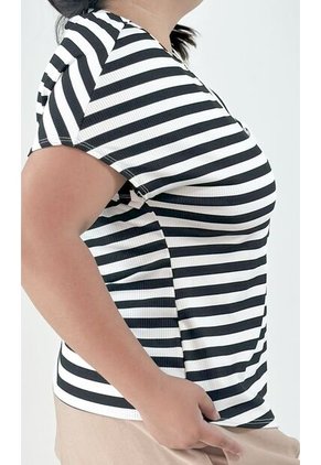 Camiseta Para Mujer. Manga 3/4 Negro Marca L&H