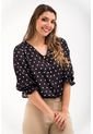 Blusa Para Mujer Manga 3/4 Negro Marca L&H de L&H