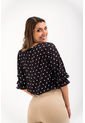 Blusa Para Mujer Manga 3/4 Negro Marca L&H de L&H