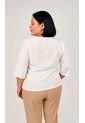 Blusa Para Mujer. Manga 3/4 Terracota Marca L&H de L&H