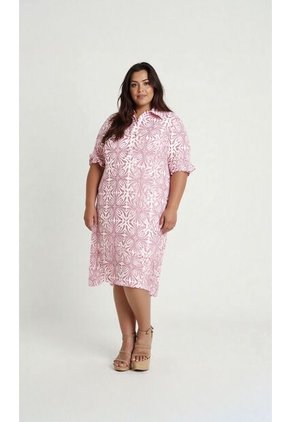 Vestido Para Mujer. Manga Corta Taupe Marca L&H