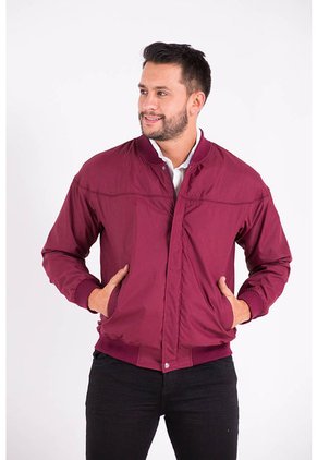 Chaqueta Impermeable Para Hombre Manga Larga Vino Marca L&H