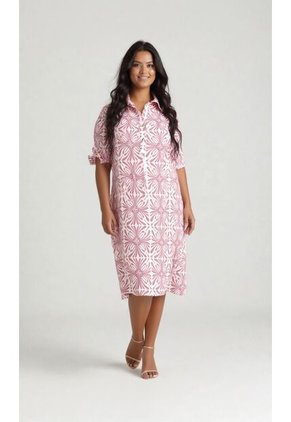 Vestido Para Mujer. Manga Corta Taupe Marca L&H