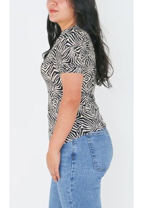 Camiseta Para Mujer Manga Corta Beige Marca L&H Ref. 1Y409020