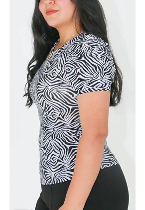 Camiseta Para Mujer Manga Corta Negro Marca L&H Ref. 1Y409020