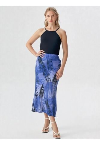 Falda Para Mujer Azul Marca L&H L&H