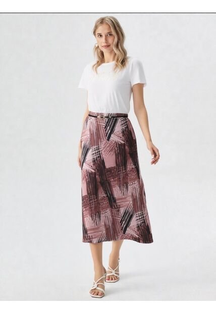 Falda Para Mujer Cafe Marca L&H