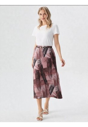 Falda Para Mujer Cafe Marca L&H