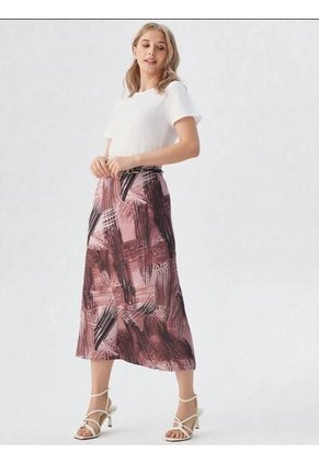 Falda Para Mujer Cafe Marca L&H