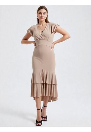 Vestido Para Mujer Beige Marca L&H