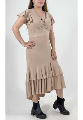 Vestido Para Mujer Beige Marca L&H