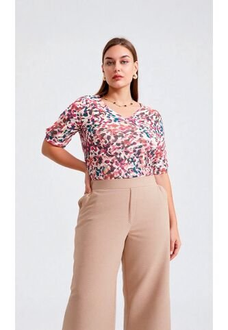 Camiseta Para Mujer. Manga Corta Fucsia Marca L&H L&H