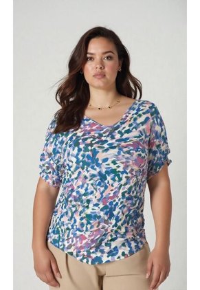 Camiseta Para Mujer. Manga Corta Azul Marca L&H