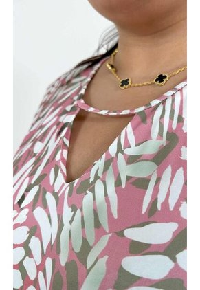 Camiseta Para Mujer. Manga 3/4 Rosado Marca L&H