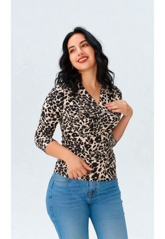 Camiseta Para Mujer Manga 3/4 Negro Marca L&H Ref. 3Za409003 L&H