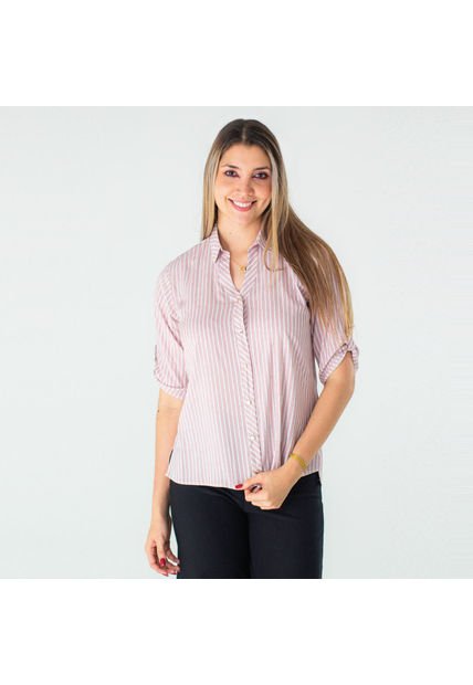Blusa Para Mujer Manga 3/4 Rosado Marca L&H