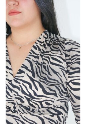 Camiseta Para Mujer Manga 3/4 Negro Marca L&H Ref. 3Za409003