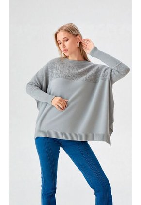 Capa Para Mujer Gris Claro Marca L&H