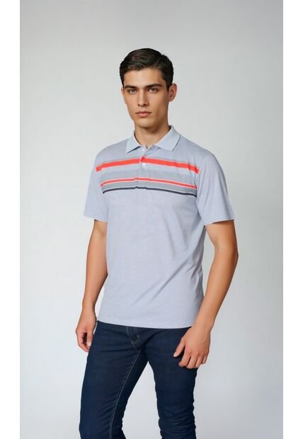 Polo Para Hombre Gris Claro Marca L&H Ref. 4K121002
