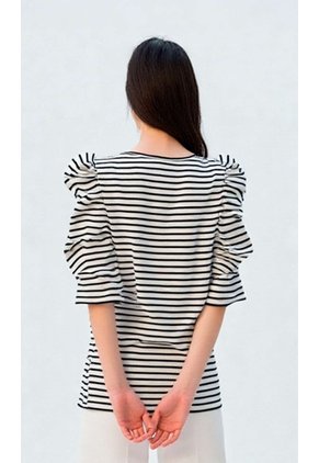 Camiseta Para Mujer Manga 3/4 Blanco Marca L&H Ref. 1F409562