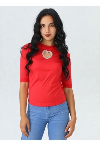 Camiseta Para Mujer Manga 3/4 Rojo Marca L&H Ref. 4R409218 L&H