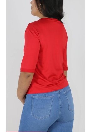 Camiseta Para Mujer Manga 3/4 Rojo Marca L&H Ref. 4R409218