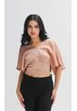 Blusa Para Mujer Manga Corta Beige Marca L&H Ref. 4R412128 de L&H