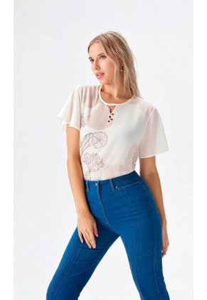 Blusa Para Mujer Manga Corta Morado Marca L&H