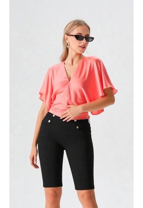 Blusa Para Mujer Manga Corta Rosado Marca L&H Ref. 4R412128