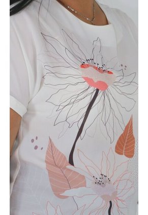 Blusa Para Mujer Manga Corta Coral Marca L&H Ref. 4R412126