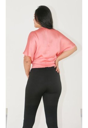 Blusa Para Mujer Manga Corta Rosado Marca L&H Ref. 4R412128