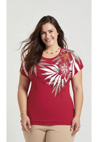 Camiseta Para Mujer. Manga Corta Rojo Marca L&H L&H