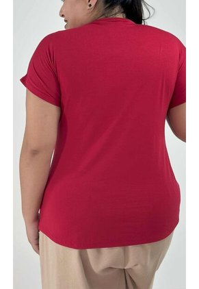 Camiseta Para Mujer. Manga Corta Rojo Marca L&H