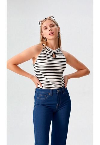 Camiseta Para Mujer Manga Sisa Negro Marca L&H L&H