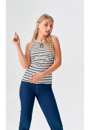 Camiseta Para Mujer Manga Sisa Negro Marca L&H